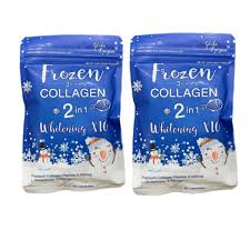 Frozen Collagen x10 Glutathione 2-in-1 Whitening – 60 Capsules x 2 Packs – Skin Brightening, Anti-Acne, Anti-Dark Spots Supplement