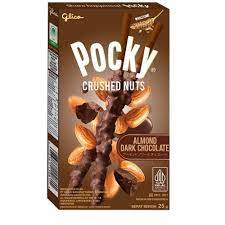 Glico Pocky Crushed Noir – Premium Dark Chocolate Biscuit Sticks with Crunchy Cocoa Topping | 10 Packs | Japanese Snack Delight