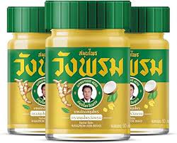 Wangprom Herbal Balm Yellow – Traditional Thai Herbal Warming Balm | Pack of 3 x 50g