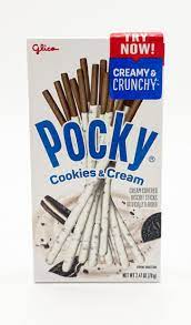 Glico Pocky Cookies & Cream – Japanese Biscuit Sticks with Creamy Cookie Coating | 10 Packs