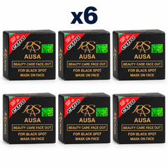 JAM AUSA Beauty Care Face Out Soap 65 g — 6 Bars — exactly 6 individual retail packages