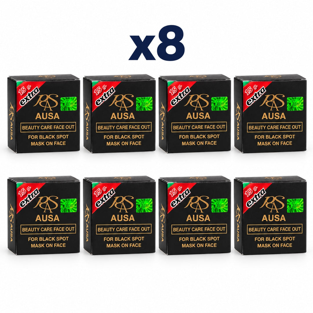 JAM AUSA Beauty Care Face Out Soap 65 g — 8 Bars — exactly 8 individual retail packages