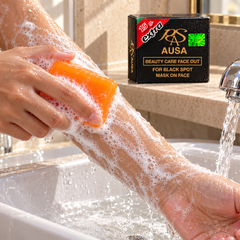 JAM AUSA Beauty Care Face Out Soap used on wet skin