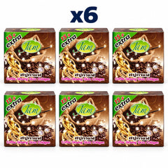 JAM Coffee Soap 65 g — 6 Bars — exactly 6 individual retail packages