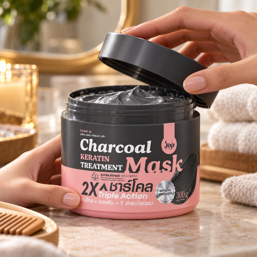 JOJI Secret Young Charcoal Keratin Treatment Mask 300 g — 4 Jars — lifestyle 2
