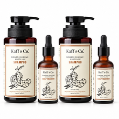 Kaff & Co Ginger Rhizome Hair Set — Shampoo 300 ml & Scalp Treatment 50 ml — 2 Sets