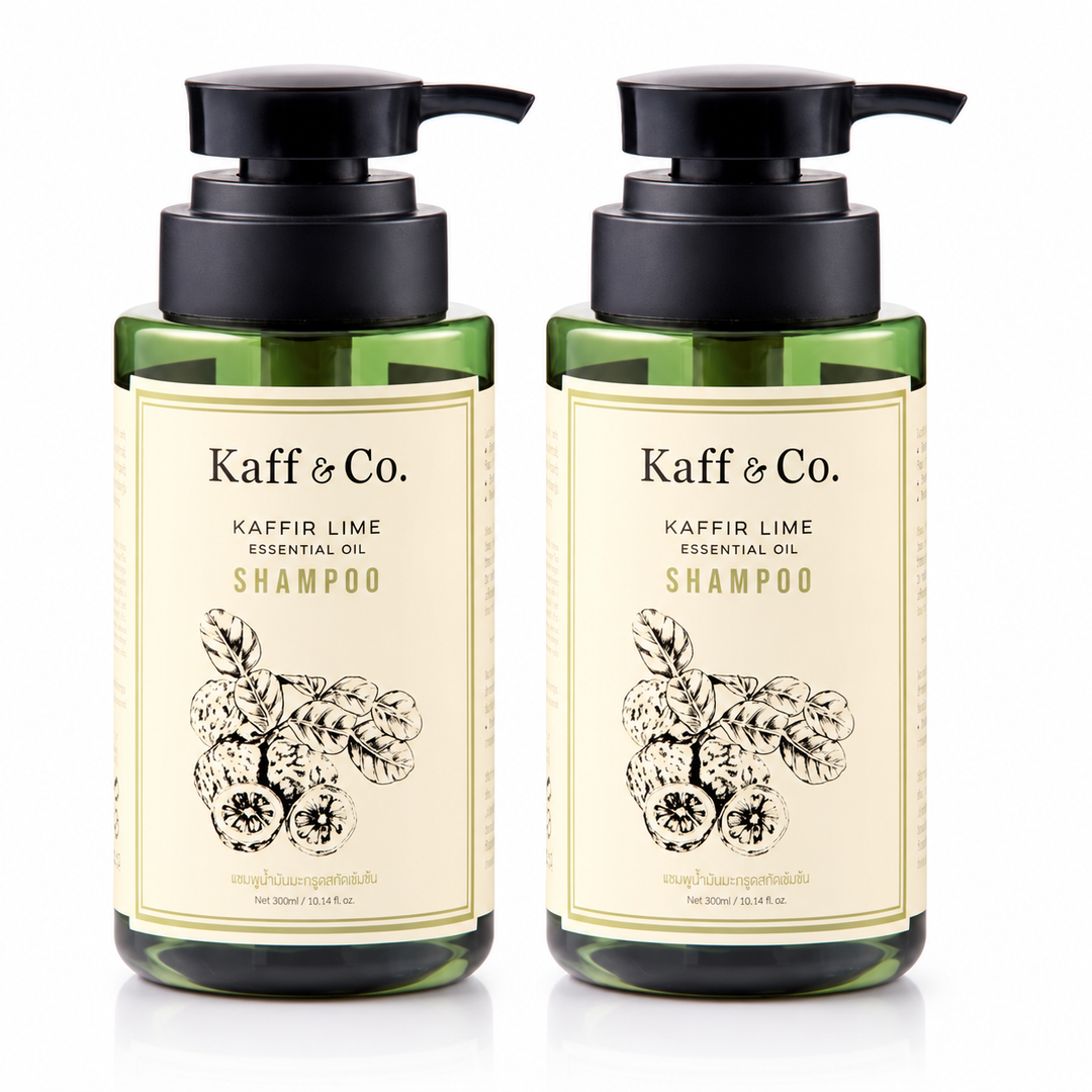 Kaff & Co Kaffir Lime Essential Oil Shampoo 300 ml — 2 Bottles