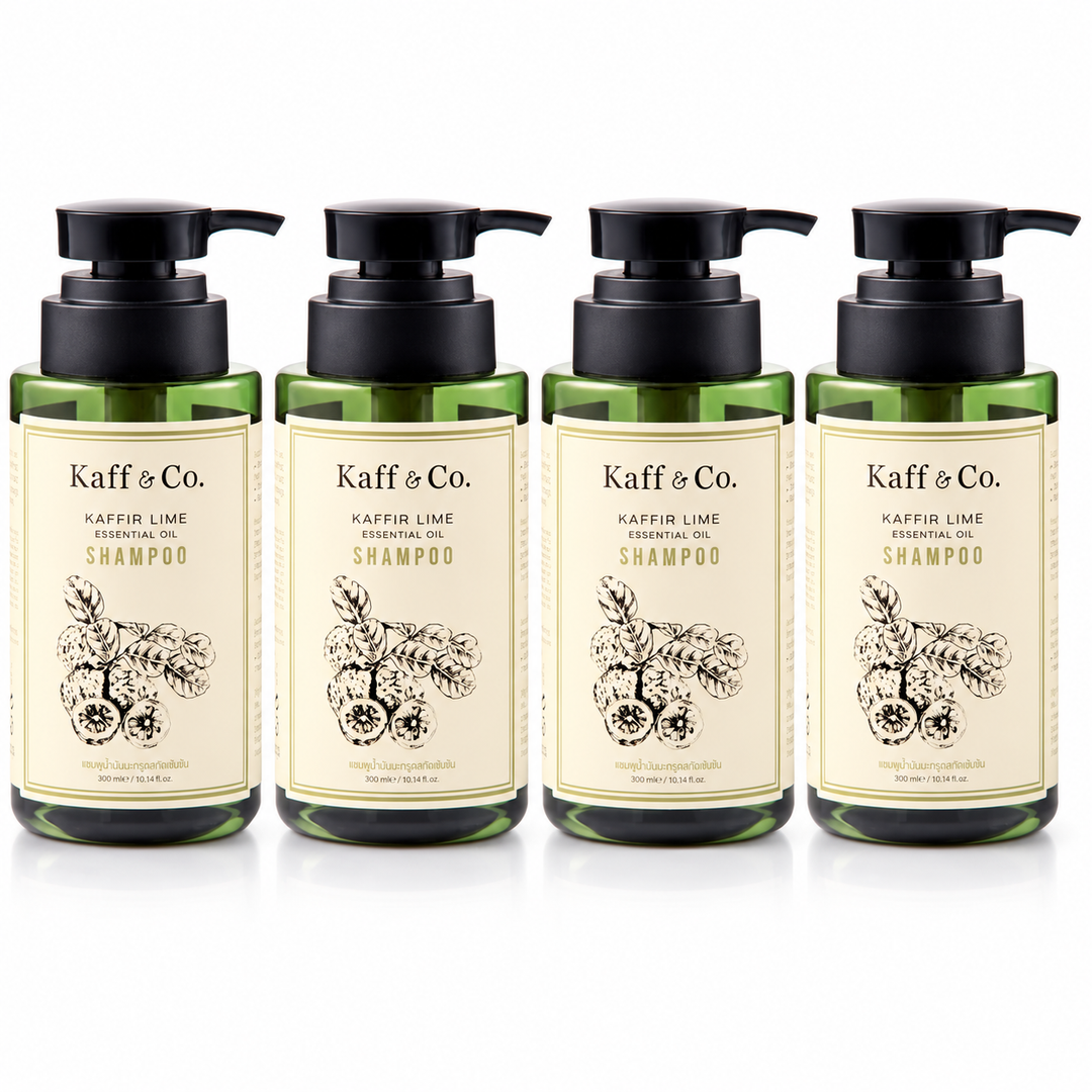 Kaff & Co Kaffir Lime Essential Oil Shampoo 300 ml — 4 Bottles