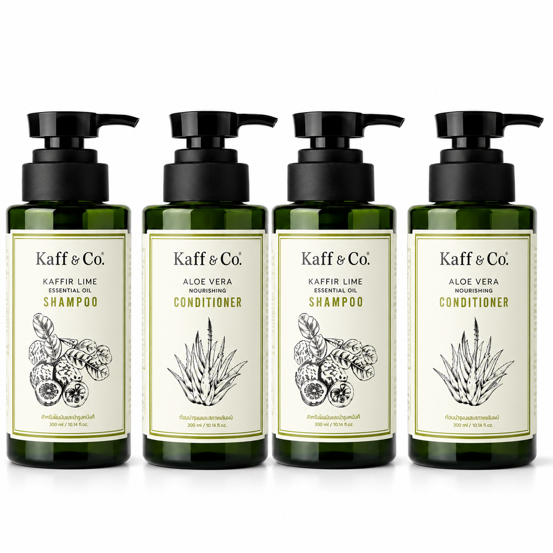Kaff & Co Kaffir Lime Shampoo & Aloe Vera Conditioner — 300 ml Each — 2 Sets