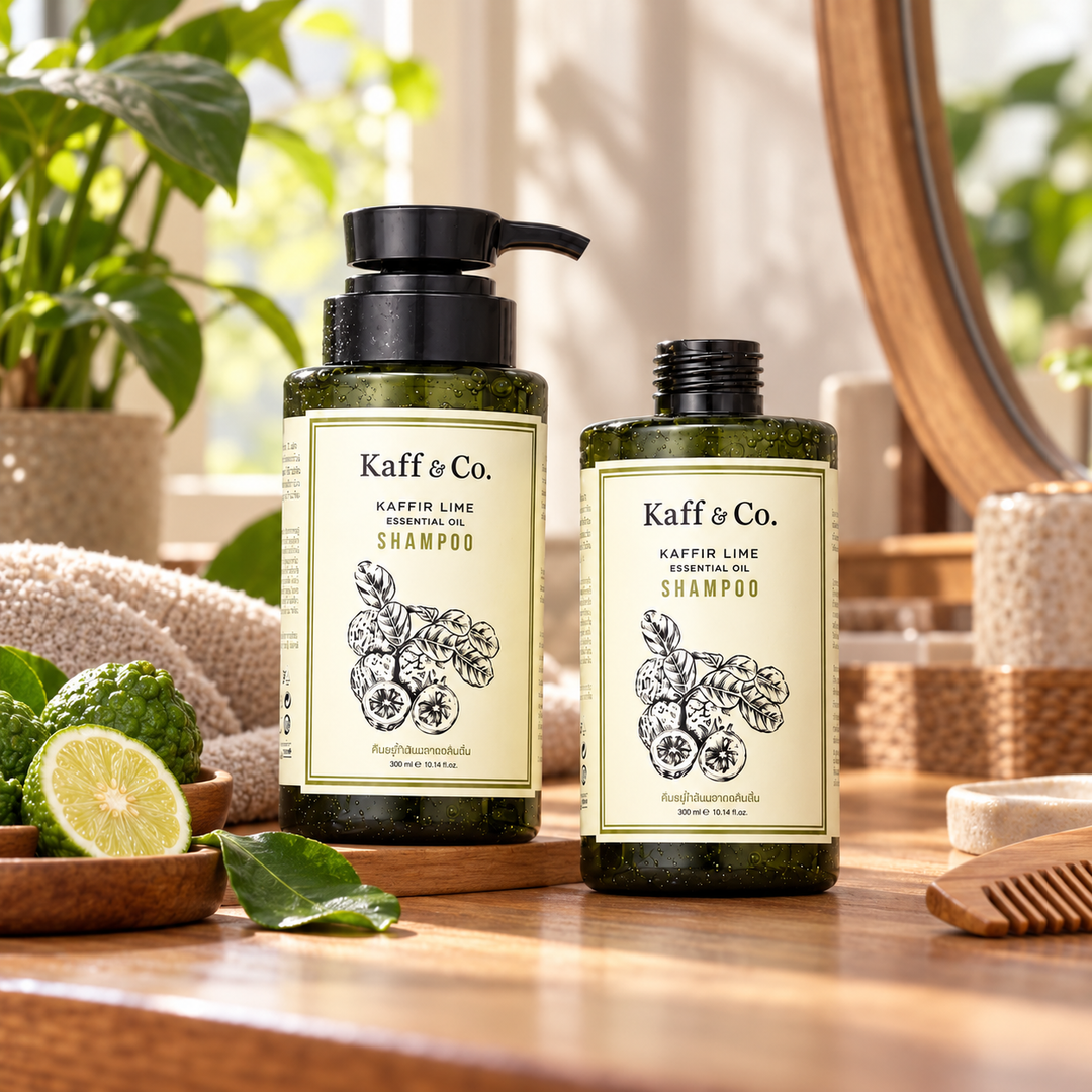 Kaff & Co Kaffir Lime Shampoo & Refill — 300 ml + 300 ml — 2 Sets — lifestyle 2