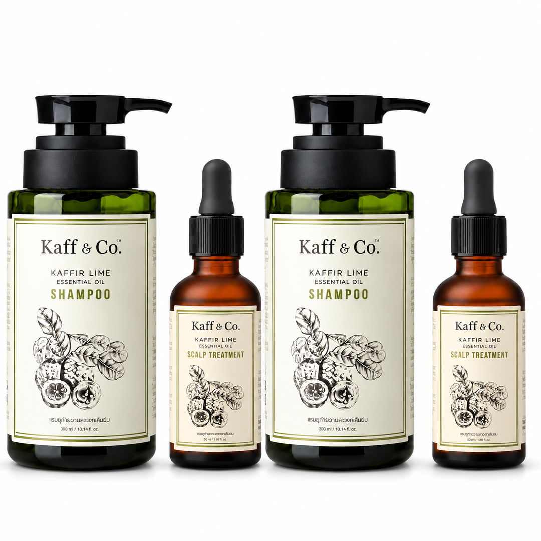 Kaff & Co Kaffir Lime Hair Set — Shampoo 300 ml & Scalp Treatment 50 ml — 2 Sets