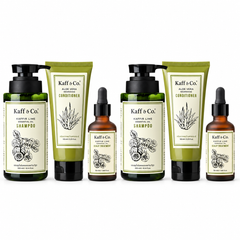 Kaff & Co Moisture Renewal Hair Set — Shampoo 300 ml, Conditioner 155 ml & Scalp Treatment 50 ml — 2 Sets