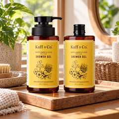 Kaff & Co Safflower & Cica Shower Gel & Refill — 300 ml + 300 ml — 2 Sets — lifestyle 1