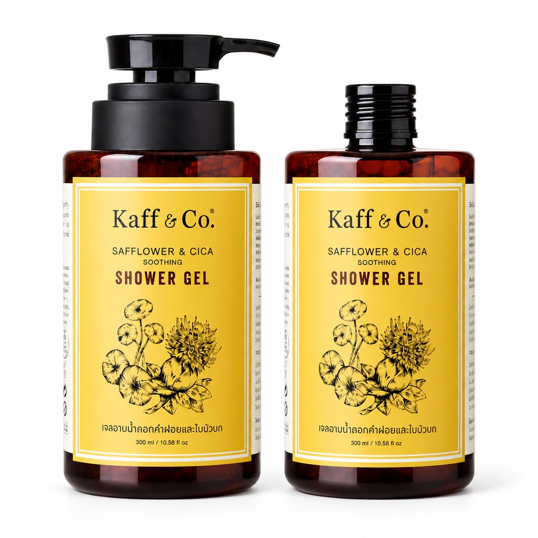 Kaff & Co Safflower & Cica Shower Gel & Refill — 300 ml + 300 ml — 1 Set