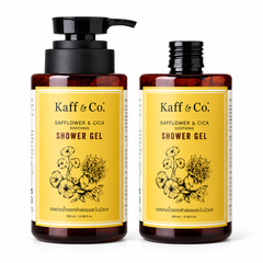 Kaff & Co Safflower & Cica Shower Gel & Refill — 300 ml + 300 ml — 1 Set