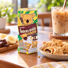 Lotte Koala's March Choco Banana Biscuits — 9 × 37 g — lifestyle photograph