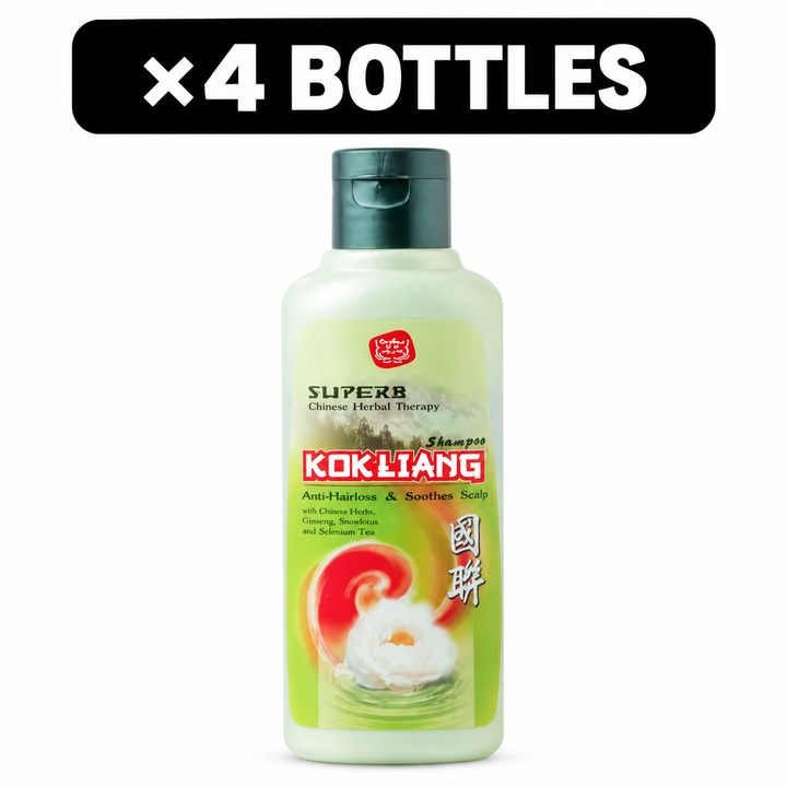 Kokliang Herbal Original Shampoo 200ml – 4 Bottles