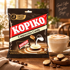 Kopiko Cappuccino Candy 300g Bags — lifestyle presentation