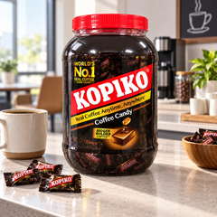 Kopiko Coffee Candy Jar — lifestyle presentation