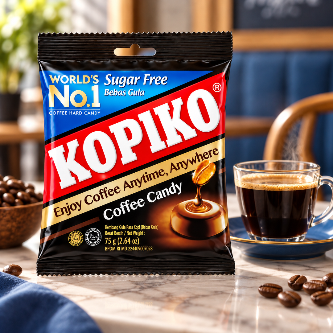 Kopiko Sugar Free Coffee Candy — lifestyle presentation
