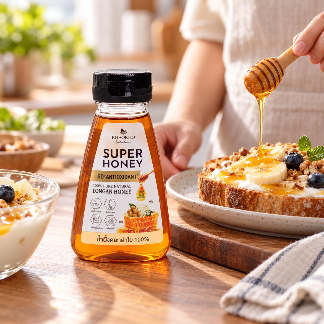 Khaokho Selection Super Honey Longan Honey 220 g — 4 Bottles — lifestyle 2