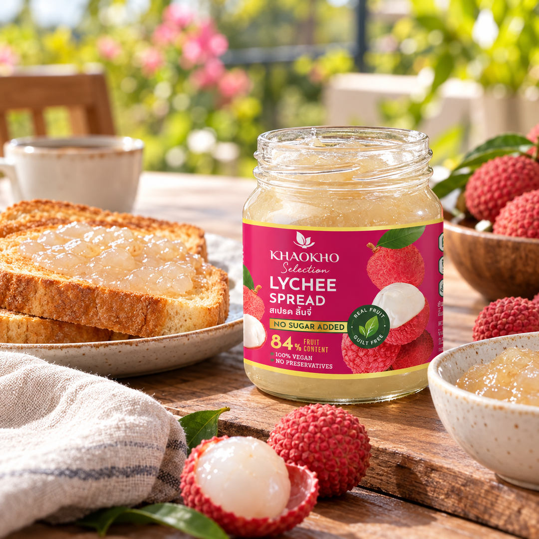 Khaokho Selection Lychee Fruit Spread 200 g — 4 Jars — lifestyle 1