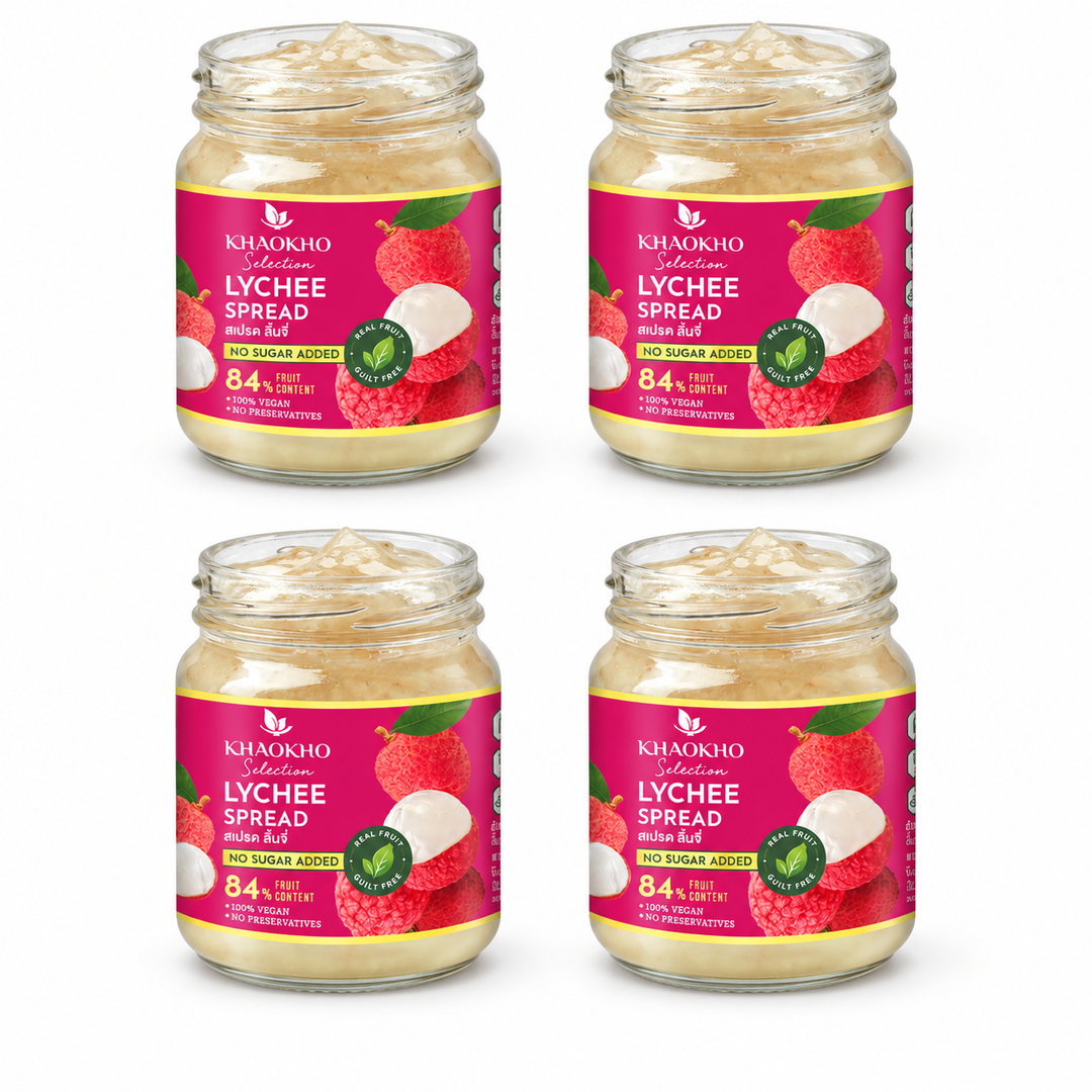 Khaokho Selection Lychee Fruit Spread 200 g — 4 Jars