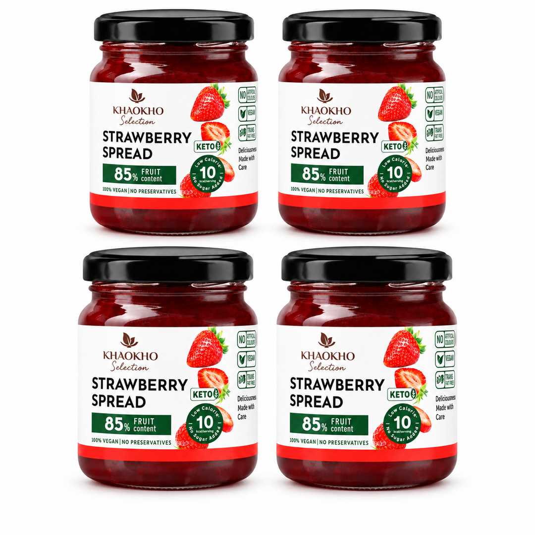 Khaokho Selection Strawberry Fruit Spread 200 g — 4 Jars
