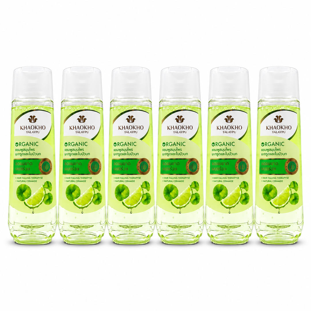 Khaokho Talaypu Leech Lime & Centella Shampoo 180 ml — 6 Bottles
