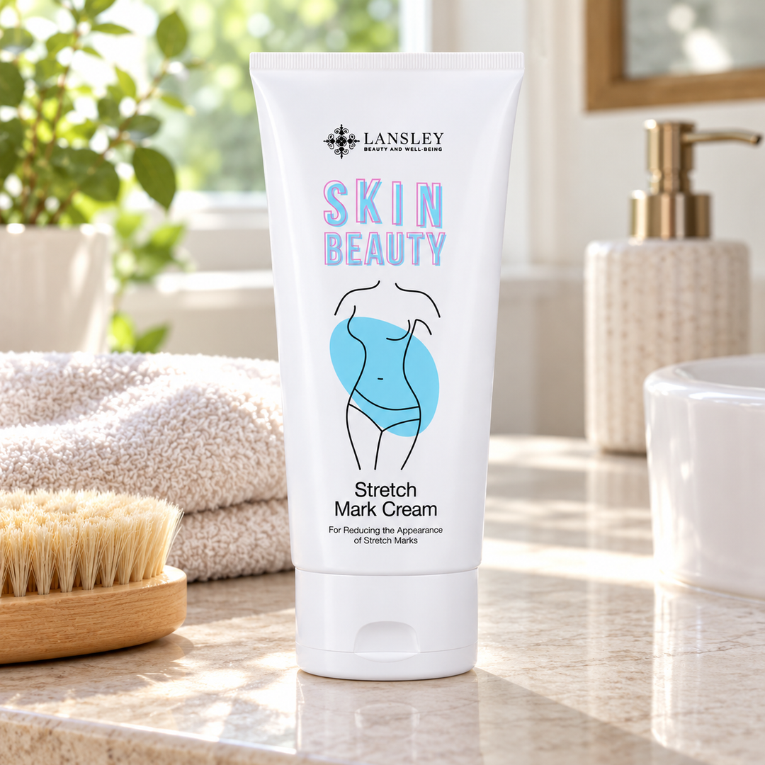 Lansley Skin Beauty Stretch Mark Cream 150 g — lifestyle photograph