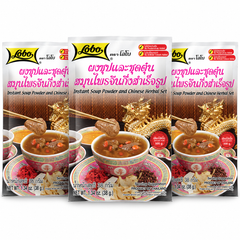 Lobo Instant Soup Powder & Chinese Herbal Set — 3 × 38 g — exactly three sealed retail packs