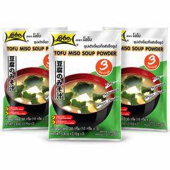 Lobo Tofu Miso Soup Powder — 3 × 30 g — exactly three sealed retail packs