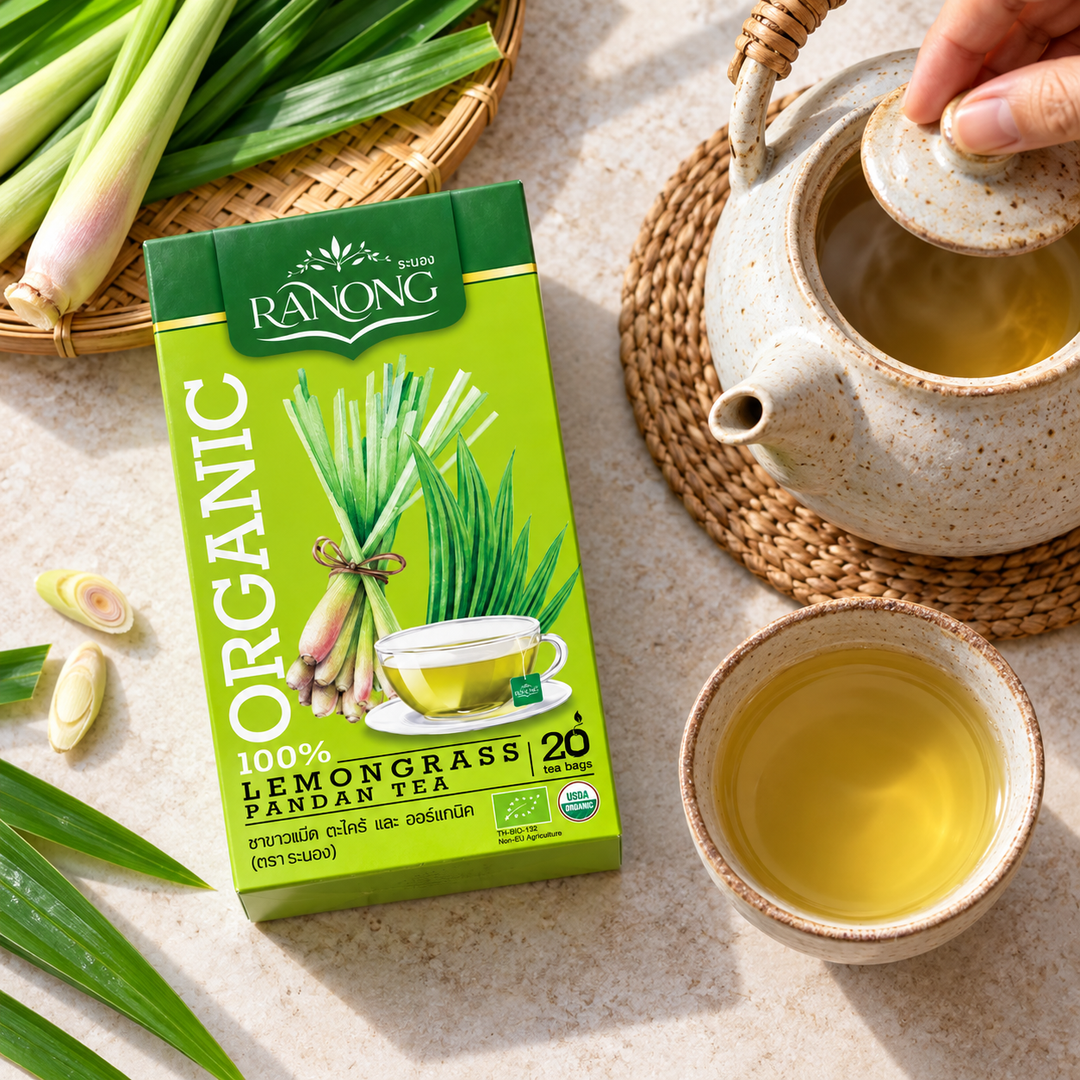 Lemongrass & Pandan Herbal Infusion — illustrative serving suggestion