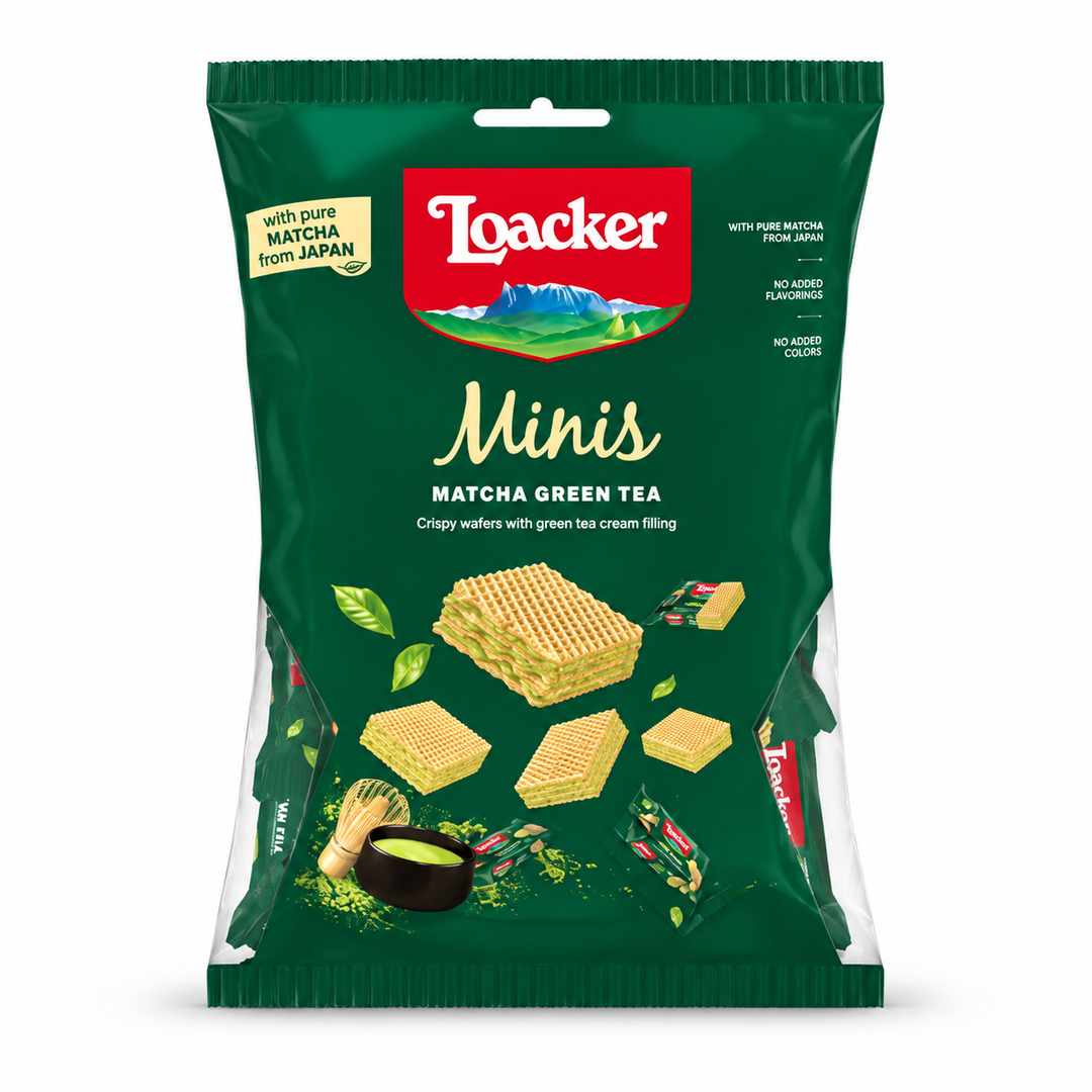 Loacker Minis Matcha Green Tea Wafers 70 g — original retail packaging