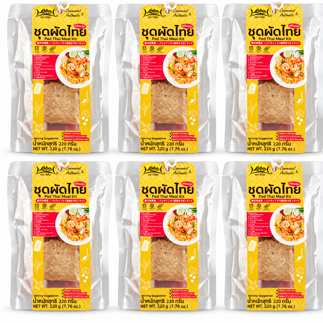 Lobo Pad Thai Meal Kit — 6 × 220 g — exactly 6 retail kits
