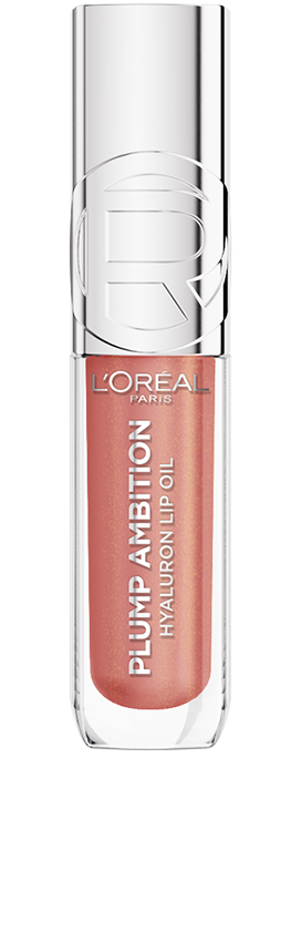 L'Oréal Paris Plump Ambition Hyaluron Lip Oil — 650 Nude Macaron — 1 × 5 ml — authentic product image