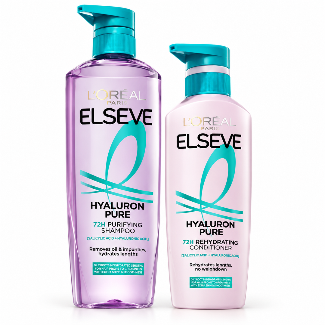 L'Oréal Paris Elseve Hyaluron Pure Shampoo 620 ml + Conditioner 375 ml Duo — main product photograph