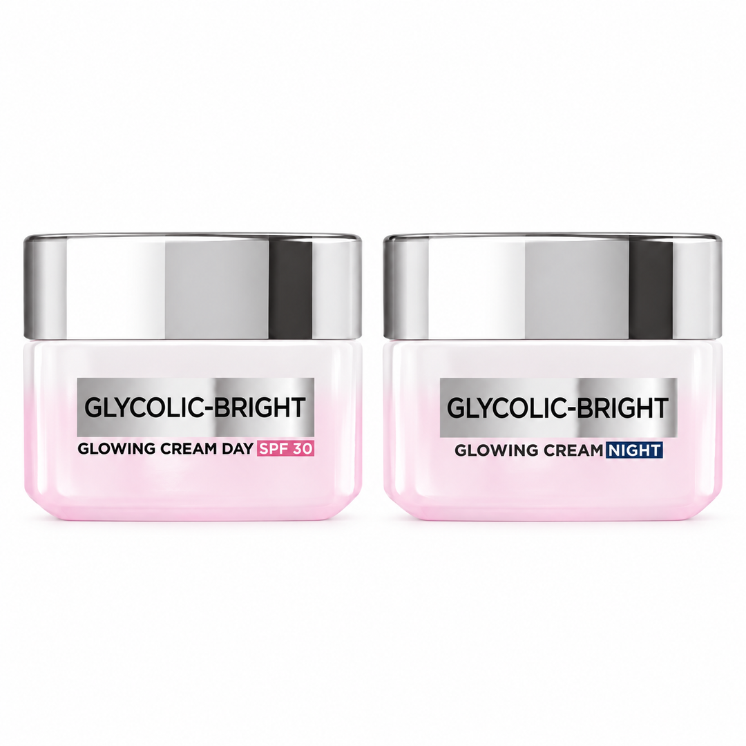 L'Oréal Paris Glycolic-Bright Glowing Day & Night Cream Set — Day cream 50 ml + night cream 50 ml — main product photograph
