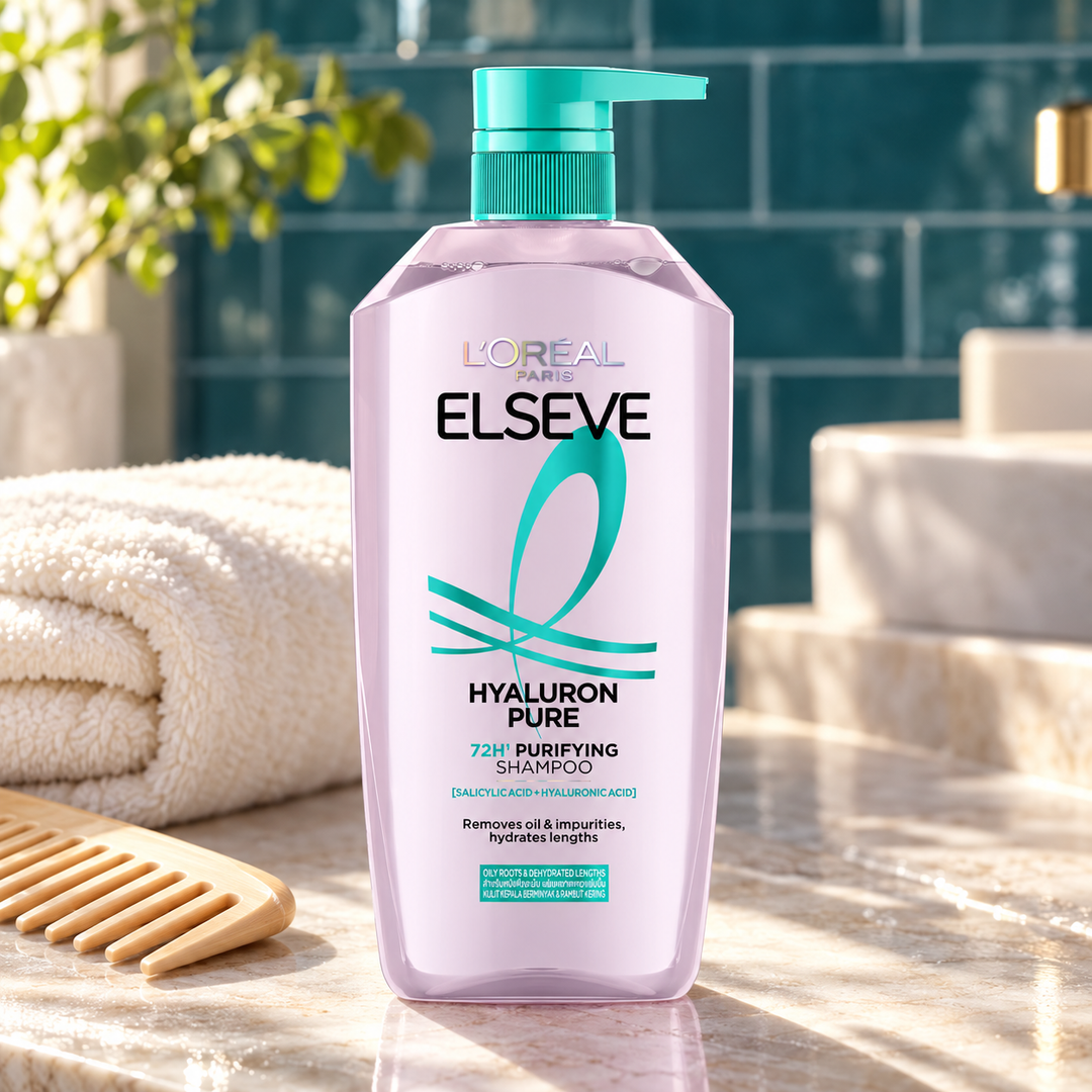 L'Oréal Paris Elseve Hyaluron Pure 72H Purifying Shampoo 400 ml — lifestyle photograph 2