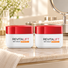 L'Oréal Paris Revitalift Anti-Wrinkle & Firming Day Cream SPF35 PA++ Duo — 2 x 50 ml — lifestyle photograph 1