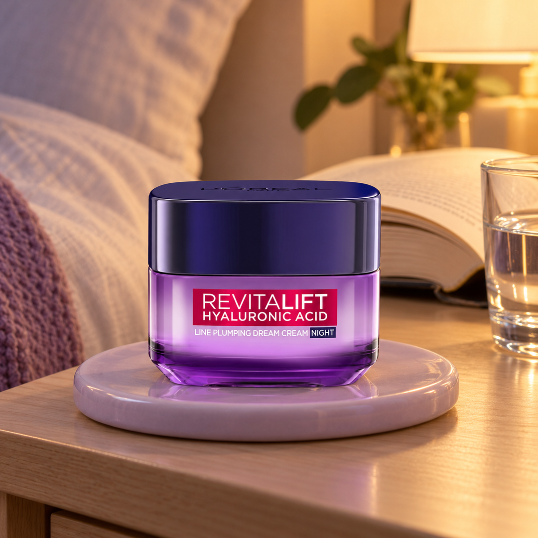 L'Oréal Paris Revitalift Hyaluronic Acid Line Plumping Dream Cream Night — 15 ml — lifestyle photograph 2