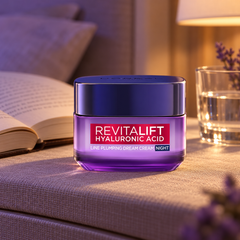 L'Oréal Paris Revitalift Hyaluronic Acid Line Plumping Dream Cream Night — 50 ml — lifestyle photograph 1