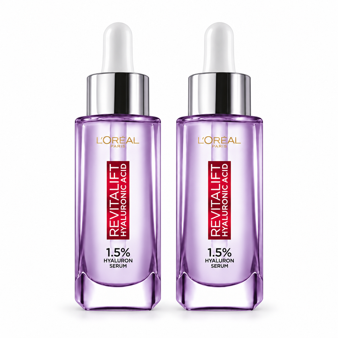 L'Oréal Paris Revitalift 1.5% Hyaluronic Acid Replumping Serum Duo — 2 x 30 ml — main product photograph