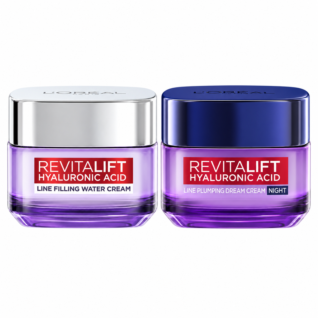 L'Oréal Paris Revitalift Hyaluronic Acid Water Cream & Dream Night Cream Set — Water cream 50 ml + night cream 50 ml — main product photograph