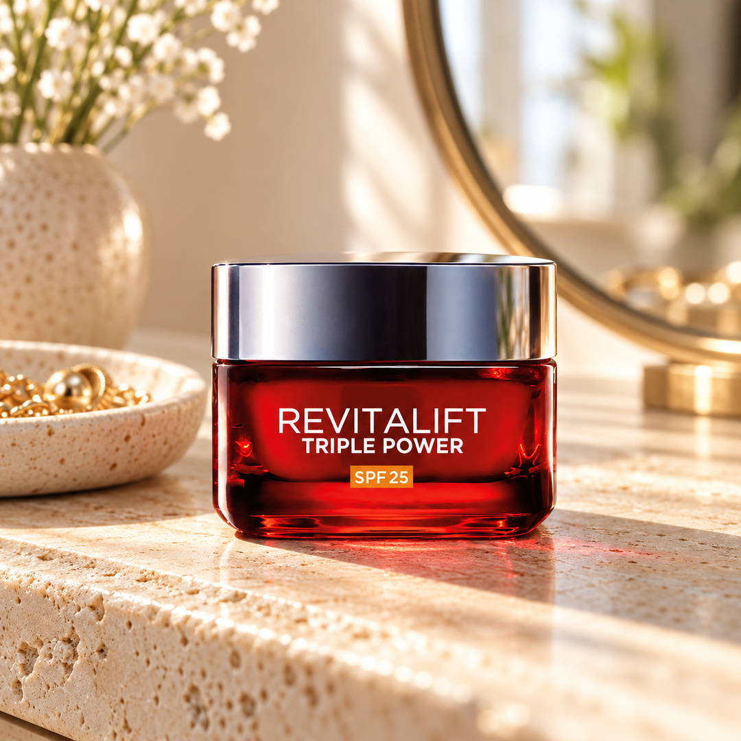 L'Oréal Paris Revitalift Triple Power Age-Correcting Day Cream SPF25 — 50 ml — lifestyle photograph 1