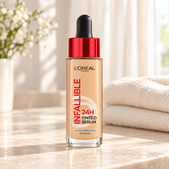 L'Oréal Paris Infallible 24H Tinted Serum — 30 ml — lifestyle photograph 1; shade 4-5 Medium
