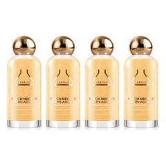 BEAUTILAB Peach Nectar Shimmering Body Oil — 4 Bottles | 100 ml Each — exactly 4 retail units shown on white background.
