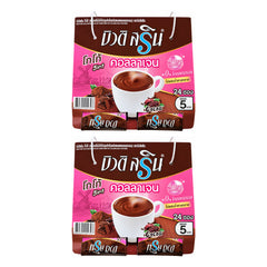 Beauti Srin Cocoa Collagen Tripeptide Drink — 2 Packs | 24 × 12 g Sachets Each — exactly 2 complete retail units shown on white background.