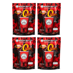 Beauty Buffet Coffee Plus Collagen Instant Coffee — 4 Packs | 10 × 13.5 g Sticks Each — exactly 4 retail units shown on white background.