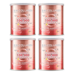 Beauty Buffet B Hi-Collagen Fish Collagen Powder — 4 Tins | 100 g Each — exactly 4 retail units shown on white background.